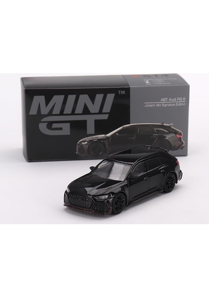 Rs6 Abt Siyah Johann Abt Signature Edition Sınırlı Üretim Dünya Çapında 2400 Parçaya 1/64 Gerçek Ölçekli Minyatürler Tarafından Pres Döküm Model Araba MGT00514 (Yurt Dışından)