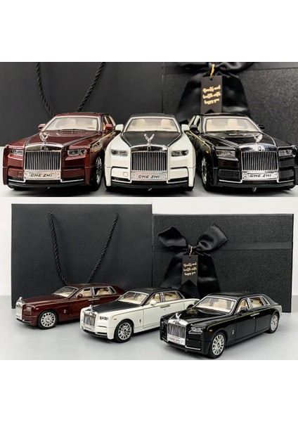 Zarif Araba Modeli 1/24 Rolls-Royce Phantom Model Araba, Çocuklar Erkek Kız Hediye Için Çinko Alaşımı Ses ve Işık ile Geri Çekin Oyuncak Araba. (Siyah) (Yurt Dışından) fiyatları