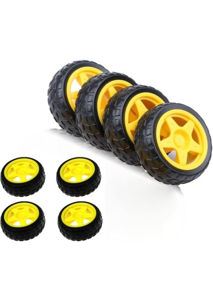 8 Paket Tt Motor Tekerlekleri Yedek Akıllı Araba Robot Tekerlek Lastikleri 1:48 Model Dişli Şanzıman Için Yedek Parça Rc Şasi Arduino Dıy Kiti Uzaktan Kumanda Arabalar Lastik Lasti (Yurt Dışından) modelleri