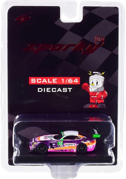 Mercedes-Amg Gt3 #33 B. Keating - J. Bleekemolen - L. Stolz - F. Fraga 24 Saat Daytona (2019) 1/64 Pres Döküm Model Araba By Sparky Y185B (Yurt Dışından)