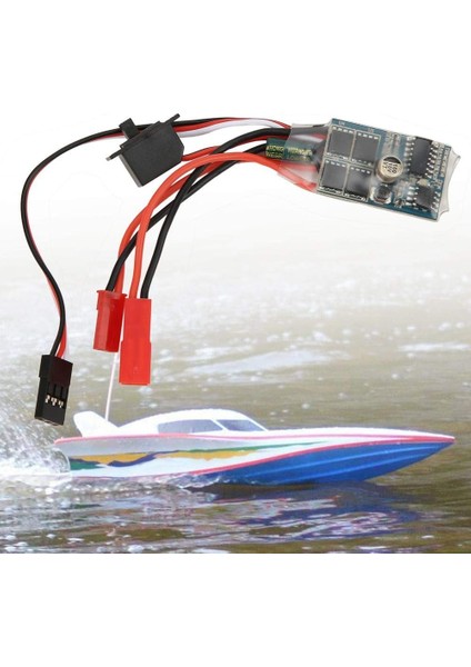 Taşınabilir 30A 4-8 V Esc 2 Yollu Rc Fırçalı Motor Hız Kontrol Cihazı Çift Yönlü Akım Kontrol Fırçası Esc 1/16 1/18 1/24 Araba Tekne (Yurt Dışından)