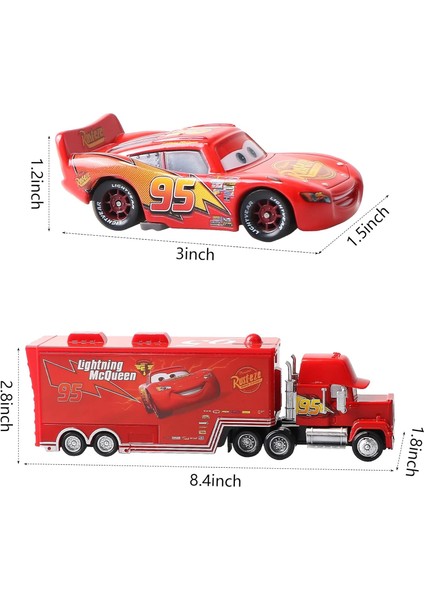 The King & Chick Hicks & Mack Truck Uncle Döküm Araç Oyuncak Seti (Yurt Dışından) fiyatları