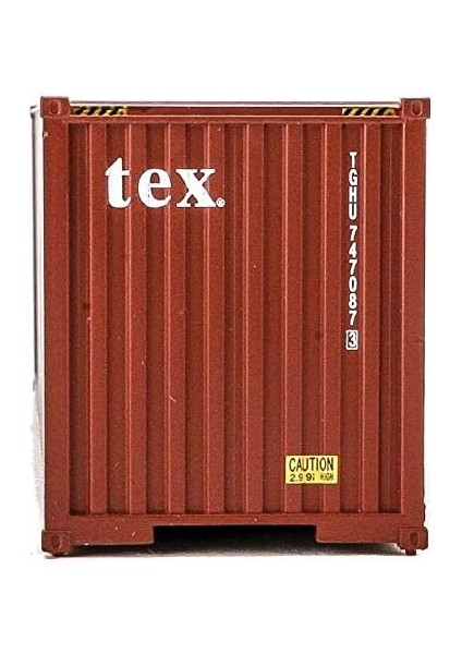 Ho Ölçekli Tex Modeli (Kahverengi, Beyaz) 40' Hi Cube Oluklu Yan KONTEYNER,949-8266 (Yurt Dışından)