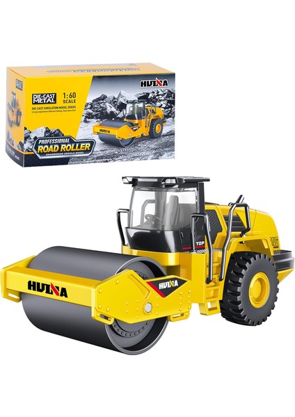 1/60 Ölçekli Metal Büyük Yol Silindiri Oyuncak, Metal Inşaat Araçları Model Oyuncak, Açık Sandbox Araba Oyuncaklar, Doğum Günü Hediyesi Yürümeye Başlayan Çocuk Çocuk Çocuk (Yurt Dışından)