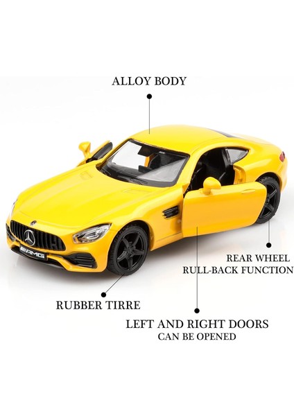 1/36 Ölçekli Mercedes Amg Gts Pres Döküm Araba Modelleri, Geri Çekin Araçlar Oyuncak Arabalar, Erkekler Kızlar Için Arabalar Hediyeler (Yurt Dışından) modelleri