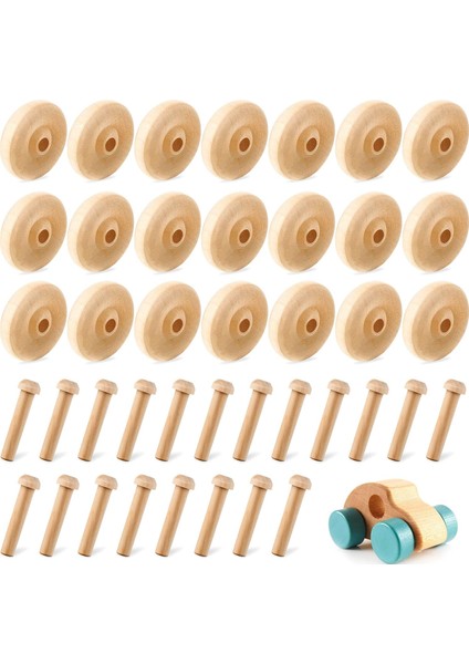 36 Paket Ahşap Tekerlekler Oyuncaklar El Sanatları Için Ahşap Tekerlekler Oyuncaklar Ahşap El Işi Tekerlekleri El Sanatları Için Aks Mandallı Ahşap Mini Tekerlekler Dıy Oyuncak Ara (Yurt Dışından)