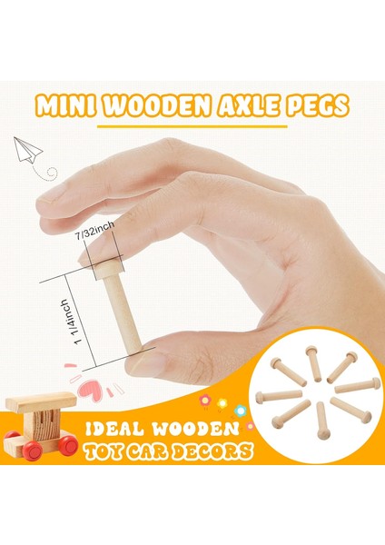 36 Paket Ahşap Tekerlekler Oyuncaklar El Sanatları Için Ahşap Tekerlekler Oyuncaklar Ahşap El Işi Tekerlekleri El Sanatları Için Aks Mandallı Ahşap Mini Tekerlekler Dıy Oyuncak Ara (Yurt Dışından)