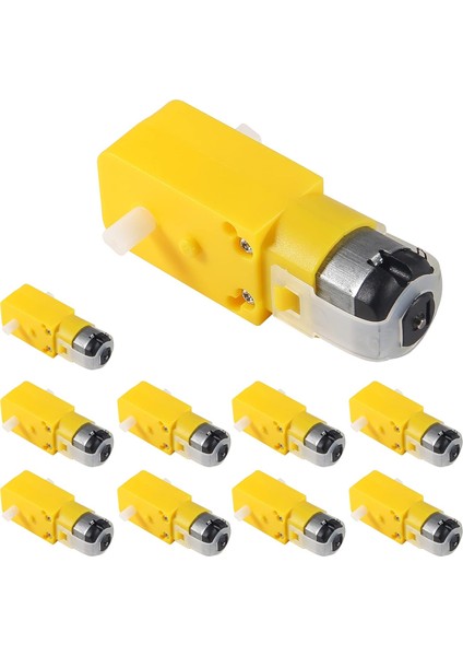 10 Adet Tt Manyetik Şanzıman Motoru Dc Elektrik Motoru 3V-6V Çift Şaftlı Dişli, Arduino Akıllı Araba Için Dıy Robot Oyuncaklar Arabalar Şasi Modelleri Titreşim Ürünleri (I Şekli 1: (Yurt Dışından)
