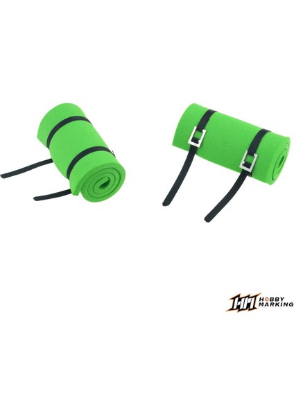 2 Adet Rc Rock 1/10 Ölçekli Mini Uyku Paspasları W/askılar Dekor Aksesuarı 1/8 RC4WD Paletli Kamyon Trx-4 SCX10 Model Araba (Yeşil) (Yurt Dışından)