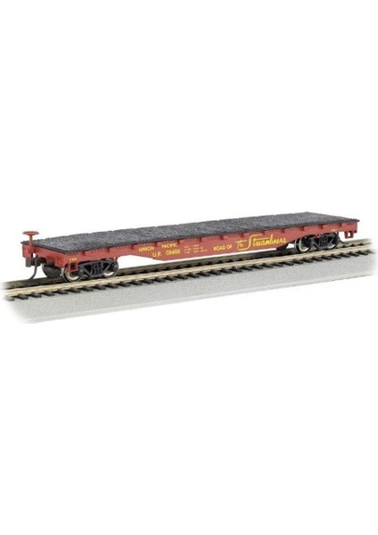 17303 52' Düz Araba - Union Pacific #59486 - Ho Ölçekli, Prototip Renkler (Yurt Dışından)