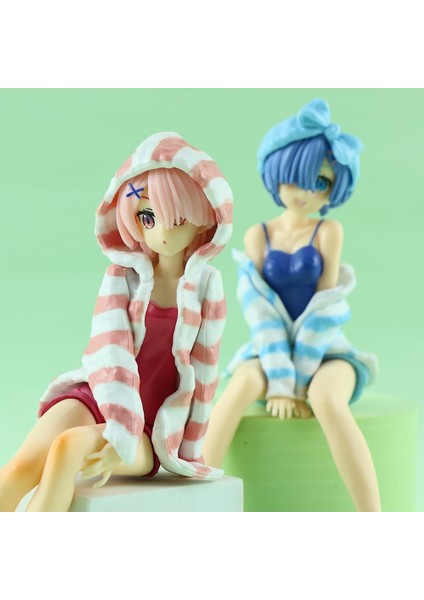 Re:zero: Başka Bir Dünyada Yeni Bir Hayata Başlamak: Leimu Dianna Doğum Günü Dekorasyon Modeli Doğum Günü Hediyesi (Mavi Reem) (Yurt Dışından)