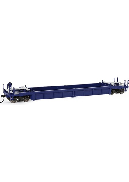 C8749 1 Adet Ho Ölçekli 40FT Kuyu Arabası 1:87 Içbükey Alt 40' Düz Araba Vagonu (1 Adet - Mavi) (Yurt Dışından)