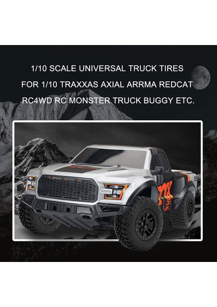 Rc Lastikleri 1/10 Kısa Kulvar Kamyon Lastikleri Traxxas Slash 4x4 2WD Hsp Tamiya Hpı Kyosho Redcat Eksenel RC4WD Model Araba (4 Adet/takım) Değiştirin 5883/5883A (Yurt Dışından)