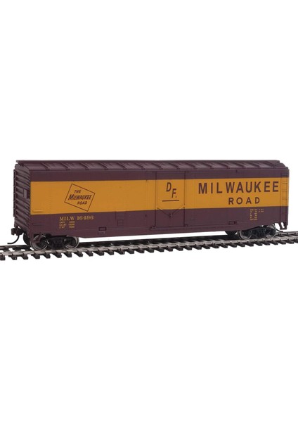 Tren Hattı Milwaukee Yolu Yük Vagonu, Kırmızı/sarı Çalıştırmaya Hazır (Yurt Dışından)