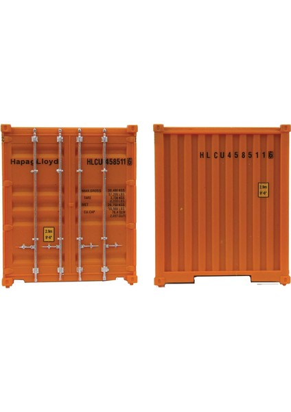 Scenemaster Ho Ölçekli Hapag Lloyd Modeli (Turuncu, Mavi) 40' Hi Cube Oluklu Yan KONTEYNER,949-8254 (Yurt Dışından)