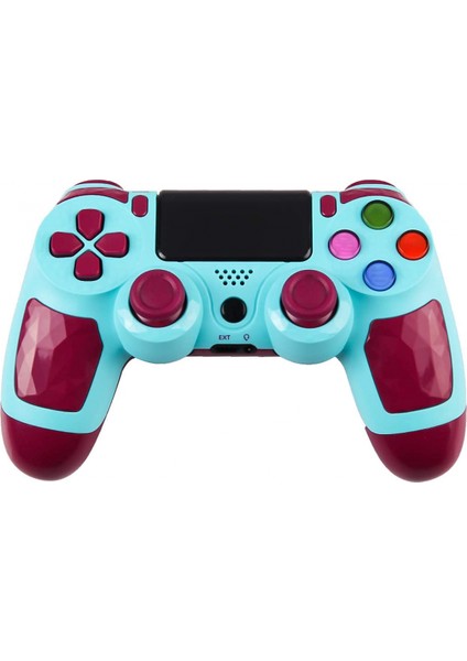 Ps4 Için Ps4 Oyun Kumandası, Ps-4/slim/pro/pc/android ile Uyumlu Bluetooth Kablosuz Gamepad, Hoparlör ve Dokunmatik Panelli Yüksek Hassasiyetli Oyun Joystick, USB Kablosu - Mavi (Yurt Dışından)