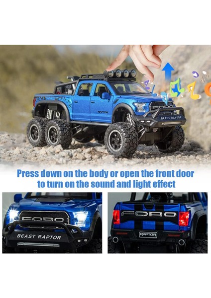Erkekler Için Ford-Mustang Oyuncak Araba, 1/32 Ölçekli Döküm Metal Araba Oyuncakları, Çocuklara Hediyeler Için Sesli ve Işıklı Geri Çekilebilir Oyuncak Araba (Mavi) (Yurt Dışından)