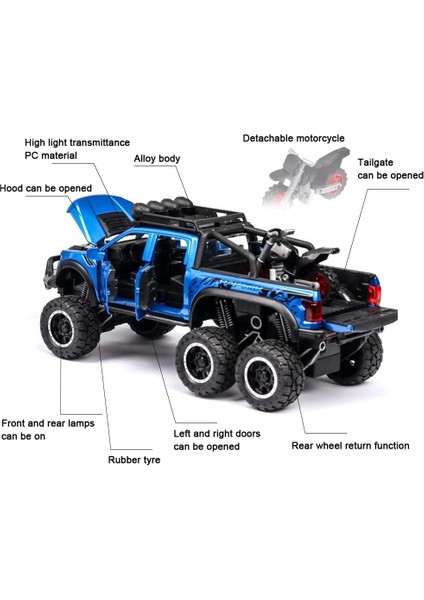 Erkekler Için Ford-Mustang Oyuncak Araba, 1/32 Ölçekli Döküm Metal Araba Oyuncakları, Çocuklara Hediyeler Için Sesli ve Işıklı Geri Çekilebilir Oyuncak Araba (Mavi) (Yurt Dışından)