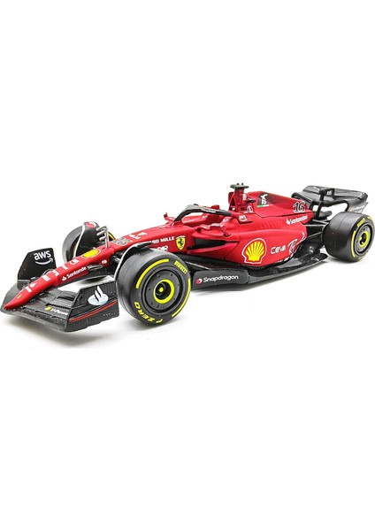 Bburago 1/43 2022 F1-75 Scuderia Ferrari #16 Charles Leclerc F1-75 #55 Carlos Sainz Alaşım Lüks Araç Pres Döküm Arabalar Model Oyuncak Koleksiyonu Hediye (F1-75 #16 Ciltli) (Yurt Dışından)