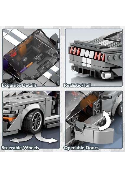 Erkek Çocuklar Için GT500 Arabalar Yapı Taşları 8,9,10,11,12 13 14, Yetişkinler Için Yapı Setleri, 8+ Erkek Çocuklar Için Oyuncak Arabalar, Havalı Model Araba Sergileme Koleksiyonu (Yurt Dışından)