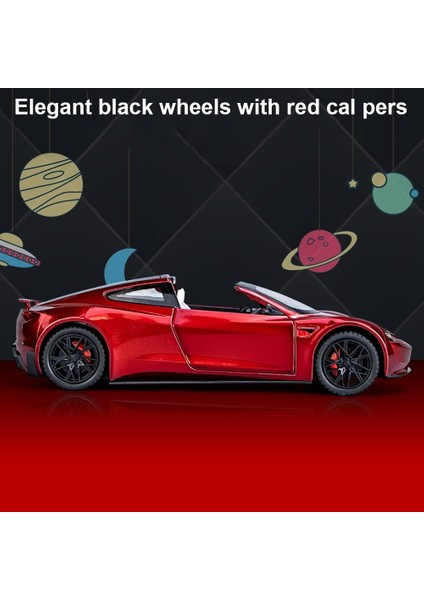 1:24 Ölçekli Tesla Roadster Alaşım Araba Modeli Çocuklar Için Döküm Oyuncak Araçlar, Tesla Araba Modeli, Işıklar ve Müzik ile Geri Çekin Alaşım Araba, Erkekler ve Kızlar Için Hediy (Yurt Dışından) fırsatları