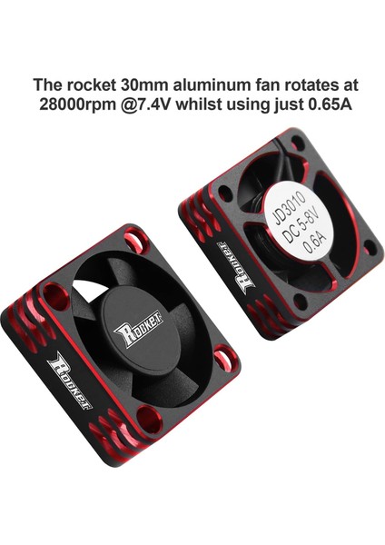 Motor Soğutma Fanı 30MM Rc Model Soğutucu 28000RPM Esc Soğutma Fanı Rc Araba Için 1/8 1/10 1/12 Ölçekli 540 550 Fırçasız Motor (Siyah + Kırmızı) (Yurt Dışından) fiyatları