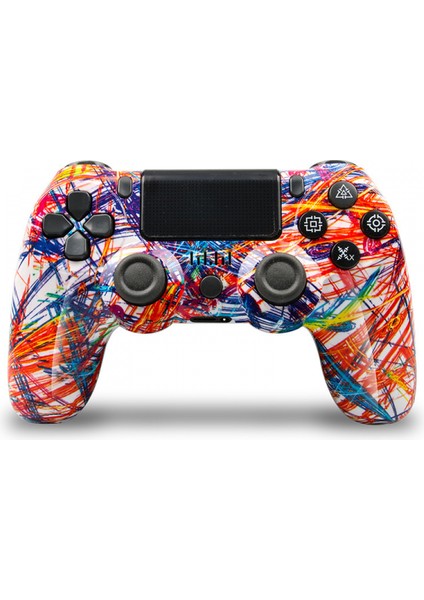 P4/pro/slim/pc Için Kablosuz Oyun Denetleyicisi 800MAH Şarj Edilebilir Pil Çift Titreşimli Oyun Denetleyicisi/oyun Joystick/kulaklık Jakı/altı Eksenli Sensör P4 Denetleyici Kablosu (Yurt Dışından)
