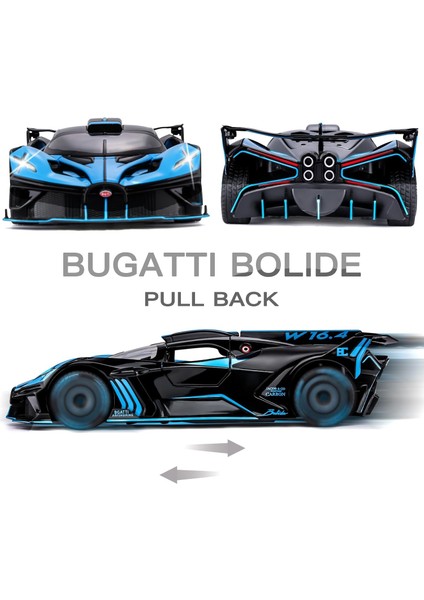 Bugatti Için Oyuncak Araba Modeli 1:24 Bugatti Bolide Alaşımlı Pres Döküm Araba Oyuncak ile Işıklar ve Müzik ile Uyumlu, Geri Çekin Araba Oyuncakları Çocuklar Için Erkek Kız Hediye (Yurt Dışından) modelleri