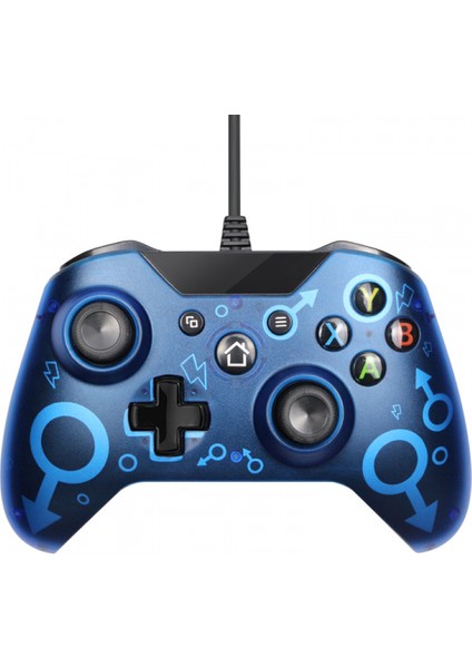 Xbox One Için Kablolu Denetleyici, USB Denetleyici, Xbox One, Xbox One S, Xbox One X, Xbox One Controller Kablolu Oyun Kolu Mavi (Yurt Dışından)
