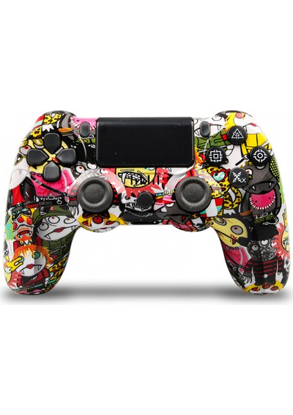 P4/pro/slim/pc Için Kablosuz Oyun Denetleyicisi 800MAH Şarj Edilebilir Pilli Oyun Denetleyicisi, Çift Titreşimli/oyun Joystick'i/kulaklık Jakı/altı Eksenli Sensör P4 Denetleyicisi (Yurt Dışından)