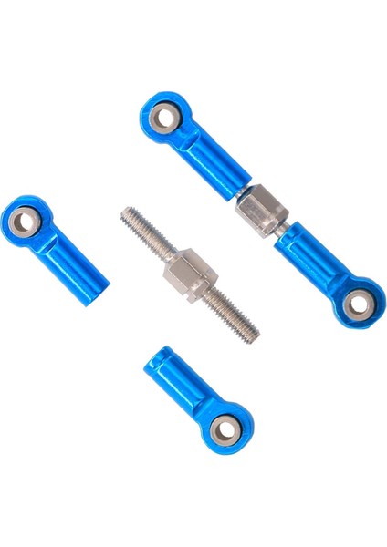 Adet Ayarlanabilir Ön Arka Alüminyum Alaşımlı Servo Bağlantı Direksiyon Bağlantı Seti Wltoys ile Uyumlu 1/18 A959 A969 A979 K929 Rc Hobi Model Araba Yükseltilmiş Hop-Up Parçaları ( (Yurt Dışından)
