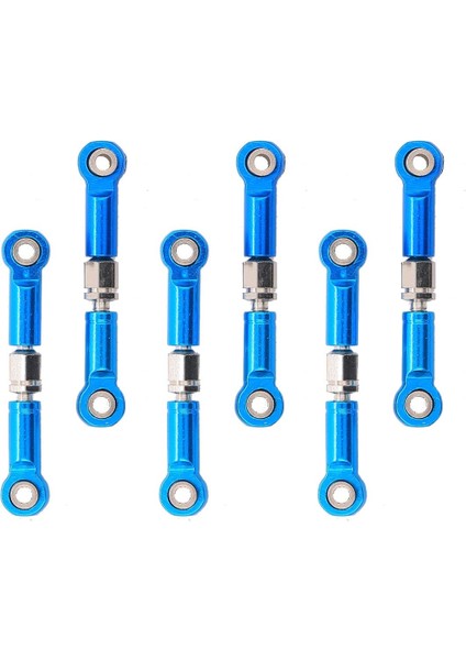 Adet Ayarlanabilir Ön Arka Alüminyum Alaşımlı Servo Bağlantı Direksiyon Bağlantı Seti Wltoys ile Uyumlu 1/18 A959 A969 A979 K929 Rc Hobi Model Araba Yükseltilmiş Hop-Up Parçaları ( (Yurt Dışından)