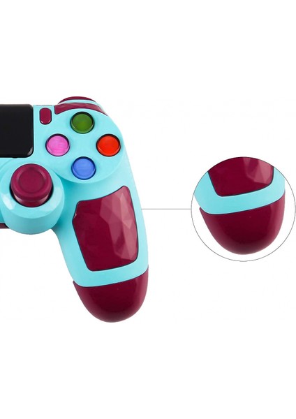 Ps4 Için Ps4 Oyun Kumandası, Ps-4/slim/pro/pc/android ile Uyumlu Bluetooth Kablosuz Gamepad, Hoparlör ve Dokunmatik Panelli Yüksek Hassasiyetli Oyun Joystick, USB Kablosu - Mavi (Yurt Dışından)