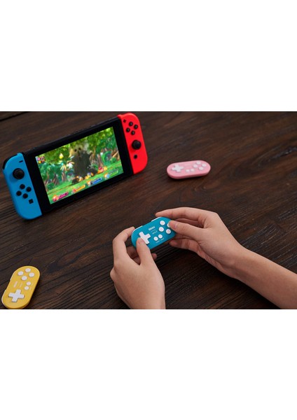 Switch, Windows, Android, Macos ve Raspberry Pi Için Zero 2 Bluetooth Gamepad Anahtarlık Boyutlu Mini Denetleyici (Turkuaz Sürüm) (Yurt Dışından)