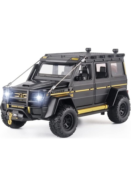 Oyuncak Arabalar Benz G550 Adventure Edition 1/24 Metal Döküm Araba Modeli, Sesli ve Işıklı, Geri Çekilebilir, 3 Yaş ve Üzeri Çocuklar Için Hediye Olarak Uygun (Siyah) (Yurt Dışından)