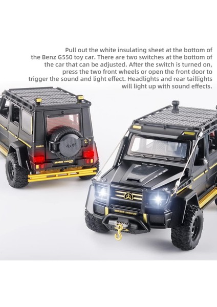 Oyuncak Arabalar Benz G550 Adventure Edition 1/24 Metal Döküm Araba Modeli, Sesli ve Işıklı, Geri Çekilebilir, 3 Yaş ve Üzeri Çocuklar Için Hediye Olarak Uygun (Siyah) (Yurt Dışından) fırsatları