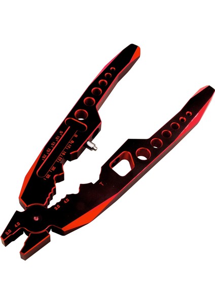 Metal Amortisör Pense Çubuk Bilyalı Kelepçe Çok Fonksiyonlu Rc Araçları ve Rc Modelleri Için Küçük 4 Yollu Çapraz Anahtar 1/8 1/10 Rc Araba Paletli Canavar Kamyon (Siyah Kırmızı) (Yurt Dışından)
