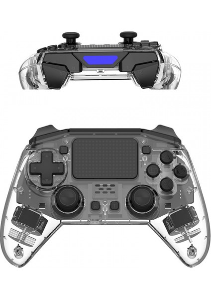Şeffaf Rapid Fire Kablosuz Ps4 Oyun Denetleyicisi, Hoparlör ve 3,5 mm Kulaklık Jakı ile Play Station 4 Için 6 Eksenli Hareket Sensörü Çift Titreşim Gamepad (Yurt Dışından)