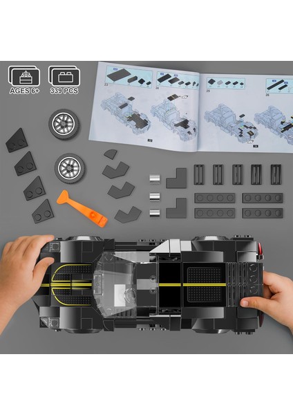 Yarış Arabası Yapı Taşları Setleri, Harika Koleksiyon Model Süper Araba Kiti, Parçalarla Yapılan Süper Araba Modeli Yapı Taşları Oyuncak Genç Erkek Çocuklar Için Hediye Verme Veya (Yurt Dışından)
