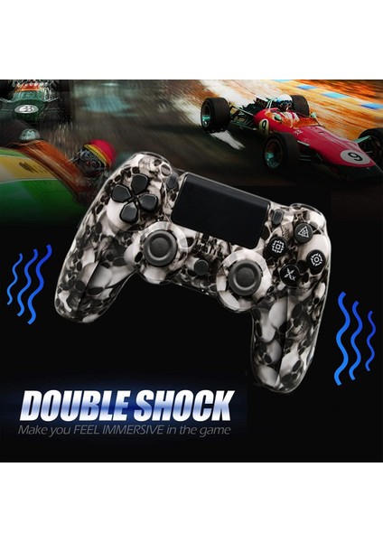 P4/pro/slim/pc Için Kablosuz Oyun Denetleyicisi 800MAH Şarj Edilebilir Pil Çift Titreşimli Oyun Denetleyicisi/oyun Joystick/kulaklık Jakı/altı Eksenli Sensör P4 Denetleyici Kablosu (Yurt Dışından) indirimleri