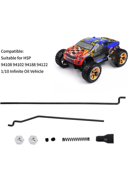 Gaz Kelebeği Fren Düzeneği, 02056 Rc Metal Gaz Kelebeği Çekme Çubuğu Fren Kolu Düzeneği Hsp 94108 1/10 Rc Model Araba Araba Modeli Aksesuarı 02056 (Yurt Dışından)