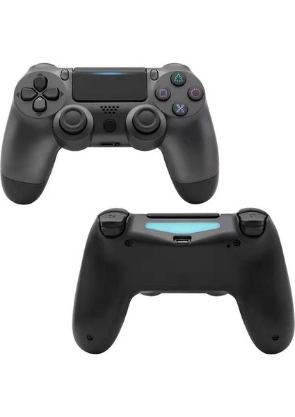 Ps4 Için Kablosuz Kumanda, Playstation 4 Oyun Konsolu Için Gamepad Uzaktan Kumanda Çubuğu, Şarj Edilebilir Pil, Çift Titreşim Kolu (Çelik Siyah) (Yurt Dışından)