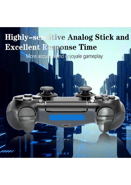 Wireless Controller For Ps4, Jusubb Wireless Ps4 Controller USB Gamepad Joypad Controller With Dual-Vibration For Playstation 4（black） (Yurt Dışından)