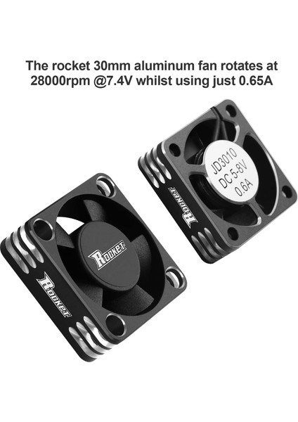 Motor Soğutma Fanı 30MM Rc Motor Soğutucu 28000 Rpm Esc Soğutma Fanı Rc Araba Için 1/8 1/10 1/12 Ölçekli 540 550 Fırçasız Motor (Siyah + Gümüş) (Yurt Dışından) fiyatları