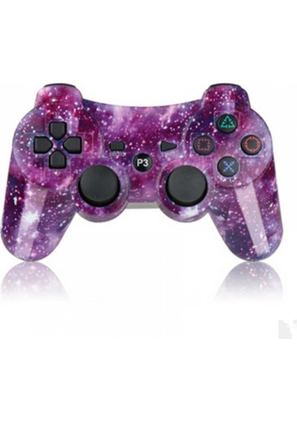 Ps3 Için Wirele Remote Joystick Gamepad Uyumlu Çift Titreşimli Oyun Joystick Denetleyicisi (Mor Yıldızlı Gökyüzü, 2021, Yeni) (Yurt Dışından)
