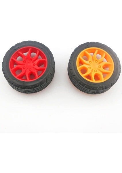 10 Adet Oyuncak Araba Tekerlekleri 30MM Lastik Lastik Dıy Model Oyuncak Aksesuarları (Kırmızı) (Yurt Dışından)