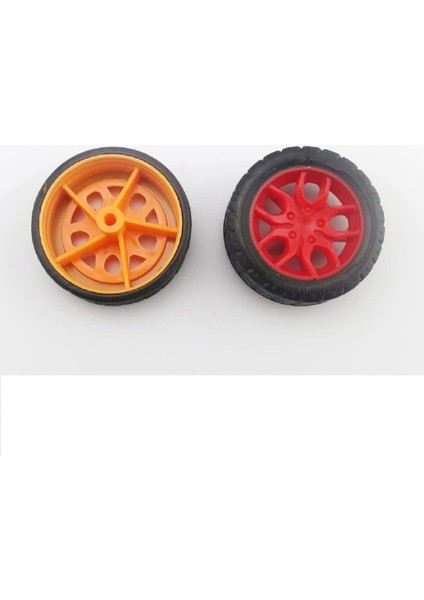 10 Adet Oyuncak Araba Tekerlekleri 30MM Lastik Lastik Dıy Model Oyuncak Aksesuarları (Kırmızı) (Yurt Dışından)