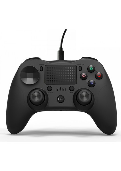 USB Kablolu Gamepad Oyun Denetleyicisi Dokunmatik Yüzeyli Ergonomik Oyun Kolu Çift Joystick Ayrılabilir USB Kablosu Siyah (Yurt Dışından)