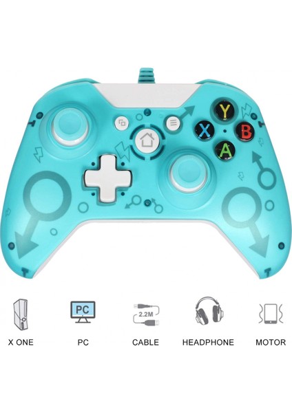 Xbox One Için Kablolu Denetleyici, USB Denetleyici, Xbox One, Xbox One S, Xbox One X, Xbox One Controller Kablolu Oyun Kolu Yeşil (Yurt Dışından)
