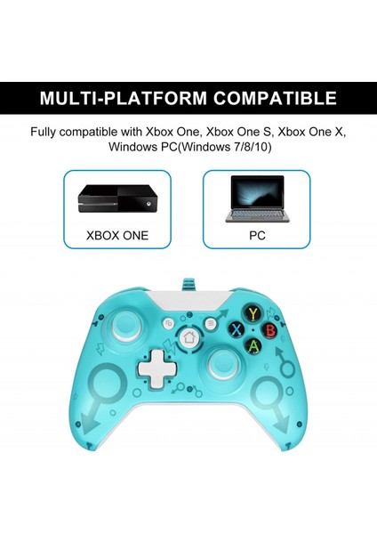 Xbox One Için Kablolu Denetleyici, USB Denetleyici, Xbox One, Xbox One S, Xbox One X, Xbox One Controller Kablolu Oyun Kolu Yeşil (Yurt Dışından)